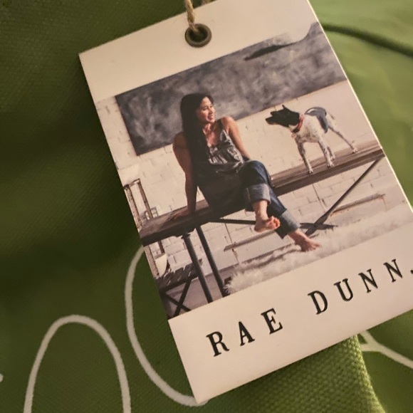 **LAST ONE** NWT RAE DUNN Green Color Good Vibes Only Tote Bag - Picture 6 of 7